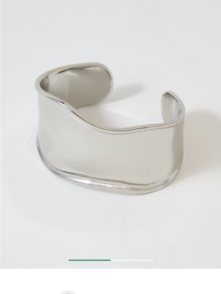 Aerie Sculptural Silver-Tone Metal Cuff Bracelet